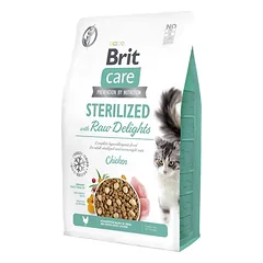 Brit Care Cat Sterilized with Raw Delights sausas pašaras katėms 2 kg