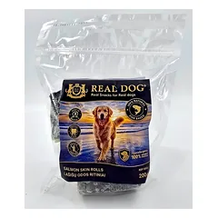 RDF-5002 REAL DOG SNACKS Lašišų odos ritiniai 200g, 1 vnt. — 2 nuotrauka
