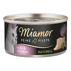 MIAMOR Feine Filets Naturell Chicken&Ham 80g vištienos ir kumpio padaže