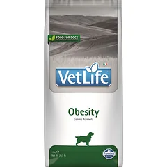 FARMINA Vet Life Obesity Dog 12 kg Dietinis visavertis sausas pašaras šunims skirtas cukraus apykaitai reguliuoti