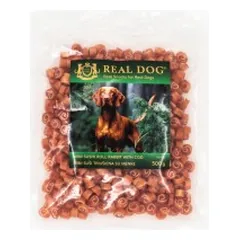 Real Dog SNACKS Mini suši triušiena su menke 500g