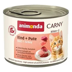 animonda Carny Kitten 12 x 200 g, drėgnas maistas kačiukams — 5 nuotrauka