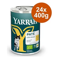 Yarrah Bio Pâté drėgnas maistas katėms, ekonominė pakuotė 24 x 400 g