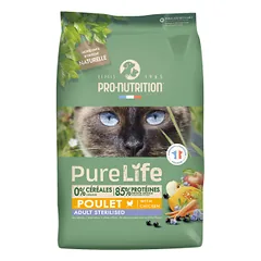 Pro Nutrition Pure Life Adult Sterilised Chicken sausas maistas suagusioms sterilizuotoms katėms, 2 kg nuotrauka