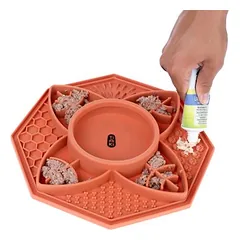 TIAKI silikoninis lėtai ėsti skatinantis dubenėlis Mandala, 200 ml — 3 nuotrauka