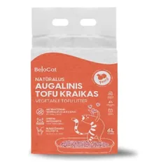 Tofu BeloCat persikų kvapo kraikas, 6 l / 2,5 kg