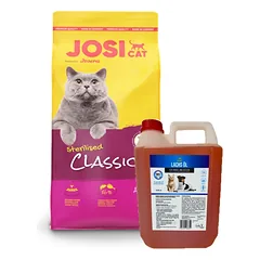 JOSERA JosiCat Classic Sterilised 10kg + LAB V Lašišų aliejus šunims ir katėms 5000ml