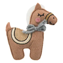 Trixie Horse katžolių žaislas katėms, iš džiuto ir audinio, su katžolėmis ir traškančia folija, 10 cm