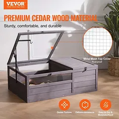 Medinis vėžlių namas su voljeru ir lempa, 38x24x13 colių — 2 nuotrauka