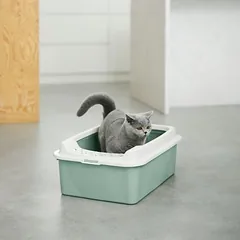 Rotho MyPet atviras tualetas Eco Bonnie, M, Mistelės žalia / balta — 2 nuotrauka