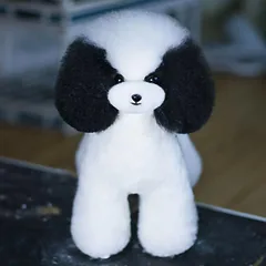 Mr. Jiang Teddy pilno kūno plaukai - keičiama kailio danga Teddy kirpimo manekenui, juoda