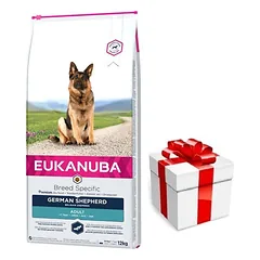 EUKANUBA Adult German Shepherd 12kg + STAIGMENA ŠUNIUI