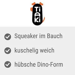 TIAKI žaislas šunims T-Rex, apie L 37 x B 16 x H 16 cm — 4 nuotrauka
