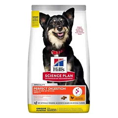 Hills Science Plan Perfect Digestion Small & Mini Canine Adult 1+ šunų maistas su vištiena