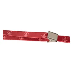 Yento priežiūros kilpa su logotipu 55x1,5 cm - nailoninis priežiūros pavadėlis, Red — 2 nuotrauka