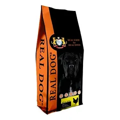 Real Dog sausas maistas suaugusiems,visų veislių, šunims su vištiena ir ryžiais 20 kg