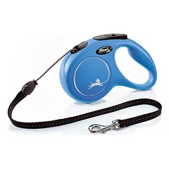 Flexi New Classic M automatinis virvinis pavadėlis 5 m mėlynas