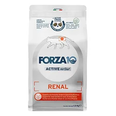 Forza10 Renal Active dietinis sausas maistas suaugusioms katėms, sergančioms ūminiu ir lėtiniu inkstų susirgimu, 1.5 kg