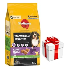 PEDIGREE Professional Nutrition sausas šunų maistas su paukštiena, 12 kg + Staigmena ŠUNIUI