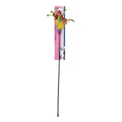 CAT&RINA meškerė katėms su plunksnomis ir kamuoliukais 40 cm 15 g — 3 nuotrauka