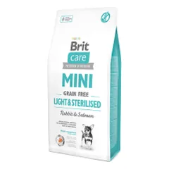 Brit Care Mini Light&Sterilised sausas pašaras mažų veislių šunims 2 kg parduotuvėje animu.lt