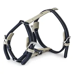 Das Lederband Geschirr Amsterdam Navy/Grey