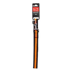 Dog Fantasy Leash Neoprene M/L oranžinis pavadėlis vidutiniams ir dideliems šunims su atspindinčiais elementais, 2,5×120 cm — 2 nuotrauka