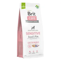 Brit Care Sustainable Sensitive Insect&Fish sausas maistas šunims su vabzdžiais ir žuvimi 12 kg