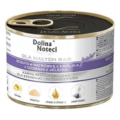 DOLINA NOTECI Premium Junior Mažų veislių triušių kepenėlės ir elnių liežuviai 12x185g