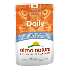 Almo Nature Daily menkė ir krevetės, drėgnas maistas katėms 70 g — 2 nuotrauka