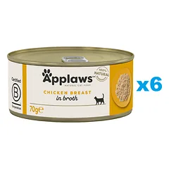 APPLAWS Cat Adult Chicken Breast vištienos krūtinėlė 6x70 g