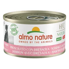 Almo Nature HFC Natural Made In Italy konservai suaugusiems šunims su kumpiu ir bresaola, 95 g