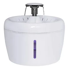 Automatinė vandens girdykla-fontanas Els Pet, 2,5 l, su LED apšvietimu ir filtru, balta/pilka