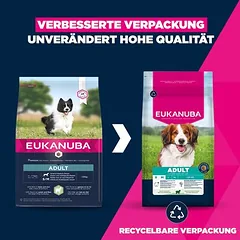 Eukanuba Premium Nutrition Adult Small & Medium Breed su ėriena ir ryžiais, sausas maistas šunims, 3 - 4,9 kg — 3 nuotrauka