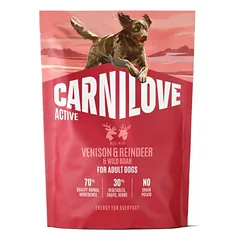 CARNILOV ACTIV sausas maistas aktyviems šunims su elniena ir šerniena  1,5kg