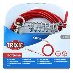 TRIXIE plieninis trosas šunims 5 m su amortizatoriumi — 4 nuotrauka