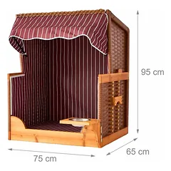 Šunų guolis Relaxdays 10053176_492, Su pasukamu dubeniu, 75 × 95 × 65 cm — 4 nuotrauka