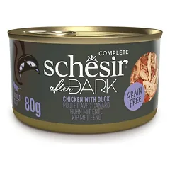 Schesir After Dark konservuotas maistas katėms su vištiena ir lašiša, 80g