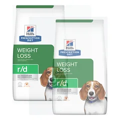HILL'S Prescription Diet r/d Weight Reduction with Chicken Adult šunims su antsvoriu 20 kg (2x10 kg)
