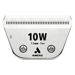 Andis Ceramic EDGE 10W Fine Wide Blade - platus keraminis Snap-On kirpimo mašinėlių peilis, chromuotas plienas