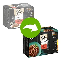 Sheba Megapack įvairių rūšių maišeliai, drėgnas maistas katėms 24 x 85 g — 2 nuotrauka