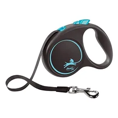 FLEXI pavadėlis Black Design blue L - 5m iki 50kg - juosta