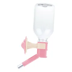 Madan Water Adapter With Bottle - automatic dog waterer with bottle - Pink