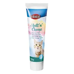 Kačių pasta virškinimui TRIXIE Malt'n'Cheese Anti hairball 100g
