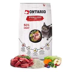 Ontario Adult Sterilised Lamb & Chicken – sausas pašaras sterilizuotoms katėms (1–7 m.)