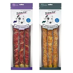 Dokas Hundesnack 1 Meter Kaurolle Mixpaket Huhn & Ente