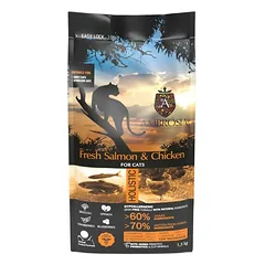 AMBROSIA Fresh Salmon & Chicken Sterilized Cat & Kitten – Begrūdis Sausas Maistas Katėms Su Lašiša Ir Vištiena 1,5kg. – 5kg.