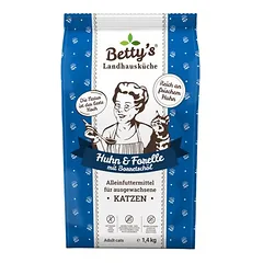 Betty's Landhausküche vištiena su upėtakiu, sausas maistas katėms, vištiena upėtakis sausas 1 x 300g — 2 nuotrauka