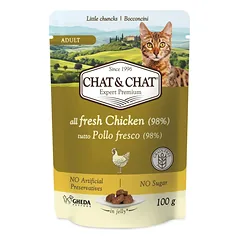 Chat & Chat Adult Cat Chicken, kapsička 100 g
