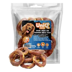 Uniq Pets Antiena apvyniota žalios odos žiedais 500g 10cm